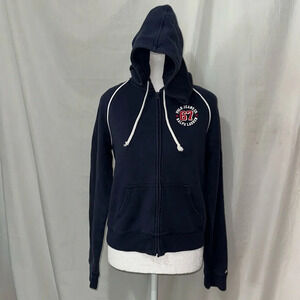 blue Polo Jeans Co Ralph Lauren zip up hooded jacket size medium